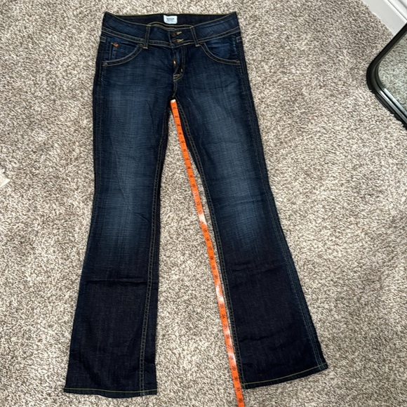 HUDSON FLAP POCKET JEANS. Dark blue denim. Bootcut. - Picture 2 of 5